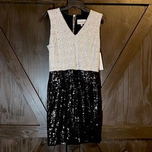 Black & White sequin cocktail dress